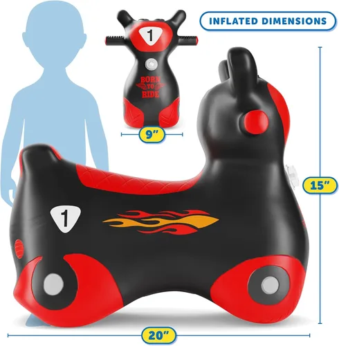 Miniatura 2 de Waddle Bouncy Hopper Patinete Juguete Inflable de Salto, Para Interiores y Exteriores para Niños Pequeños y Niños, Niños y Niñas de 2 Años