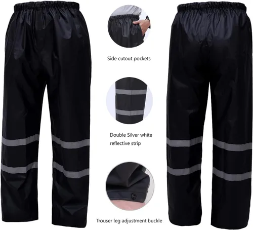 Miniatura 5 de DUP Traje de lluvia para hombres y mujeres, chaquetas y pantalones reflectantes, impermeables, para el trabajo, ligero, abrigo de lluvia