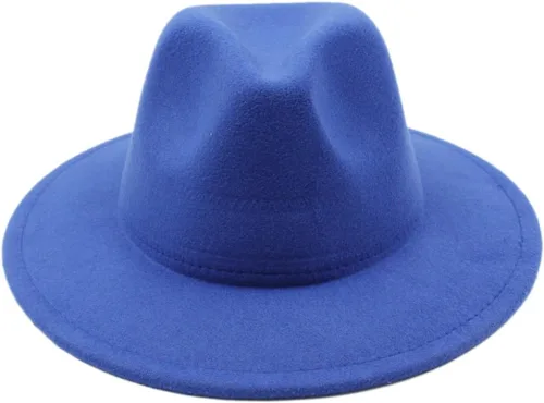 Miniatura 9 de Sombrero clásico de ala ancha para niños, sombrero de fieltro Panamá para niños y niñas Rojo vino