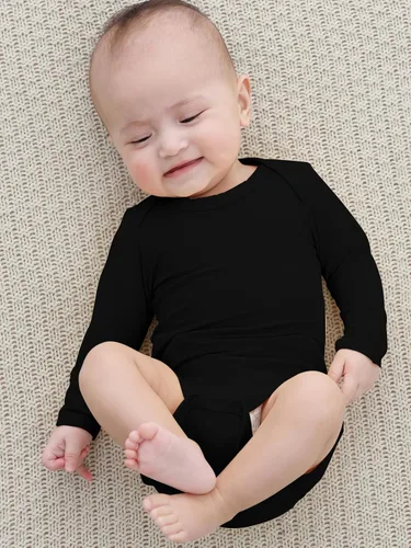 Miniatura 5 de Body para bebé con puños de manopla, rayón hecho de bambú, pijama de manga larga para niños y niñas
