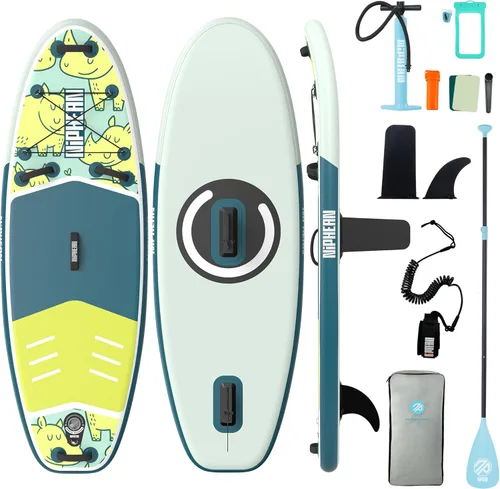 Miniatura 20 de Niphean Tabla de remo inflable (extra grande) para 2+1 personas/familia, capacidad de 500 libras, tabla de remo con accesorios de SUP, tabla de remo