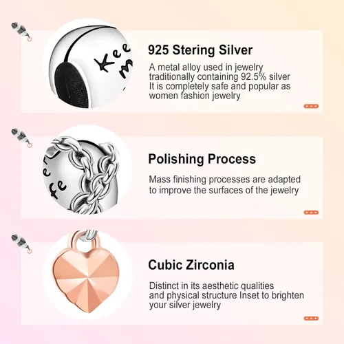 Miniatura 4 de Annmors Jewelry Family Charms for Woman-925 Sterling Silver Dangle Pendant Bead with Cubic ZirconiaGirl Jewelry Beads DIY Gifts for Women Bracelet