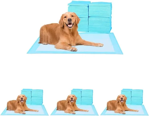 Miniatura 13 de Almohadilla de entrenamiento impermeable súper absorbente para perros y cachorros, almohadilla para mascotas, azul (23.6 x 23.6 pulgadas