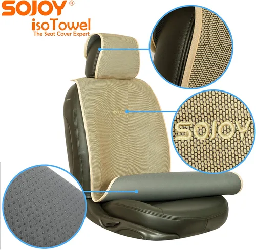 Miniatura 4 de Sojoy IsoTowel Funda de asiento de automóvil, protector de asiento de microfibra con base antideslizante de secado rápido, protector de asiento