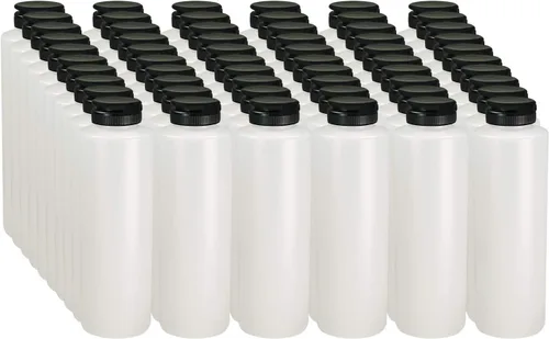 Miniatura 18 de Pinnacle Mercantile Botellas de plástico para condimentos con rociador y dispensador con tapa de bisagra negra grande de 32 onzas, vacías, paquete