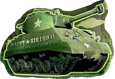 Miniatura 2 de Suministros de fiesta de camuflaje de tanque del ejército, decoraciones de ramo de globos
