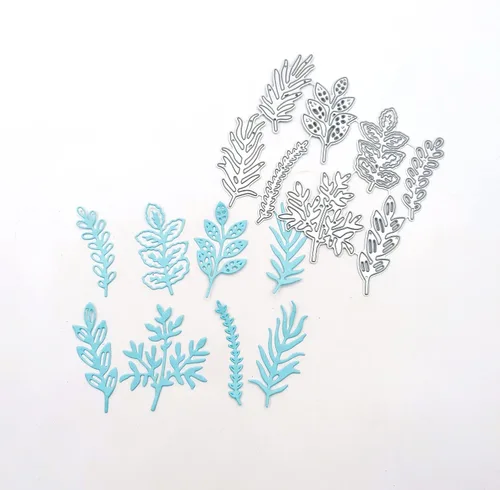 Miniatura 3 de 16 troqueles de corte de hojas, diseño de flores de verano, hojas de otoño, plantillas de metal en relieve para tarjetas, álbumes de recortes y 16