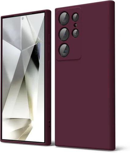 Miniatura 244 de oakxco Funda para teléfono Samsung Galaxy S21 Ultra con agarre de silicona líquida, bonita funda delgada y delgada de goma suave de TPU lisa