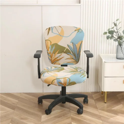 Miniatura 2 de Jinzio Funda para silla de oficina de computadora, tela protectora dividida y elástica, de poliéster, universal, para escritorio, para silla