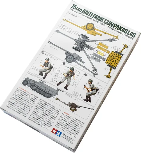 Miniatura 4 de Tamiya Models Kit modelo alemán 2.953 in Pak 40/L46 ATG