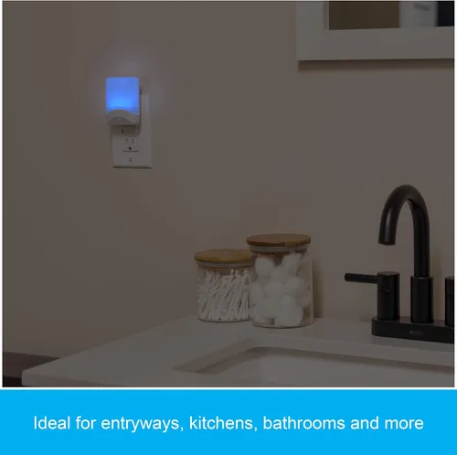 Miniatura 6 de GE 34693 - Luz de noche LED cambiante, modos de color blanco y vibrante, para enchufe, sensor de atardecer y amanecer, eficiencia energética