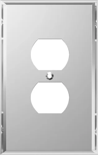 Miniatura 81 de ENERLITES Placa de pared de salida de receptáculo dúplex de tamaño mediano, placas de cubiertas de toma de corriente, tamaño medio de 1 banda, 4.88