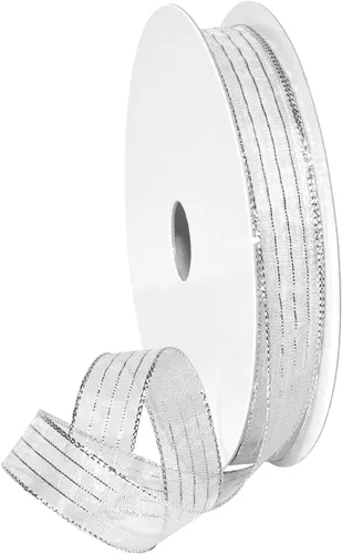 Miniatura 33 de Morex Ribbon Harmony Metallic, envoltura de regalos, decoración de boda, lazos, brillo brillante, 5/8" x 50 yardas, aguamarina