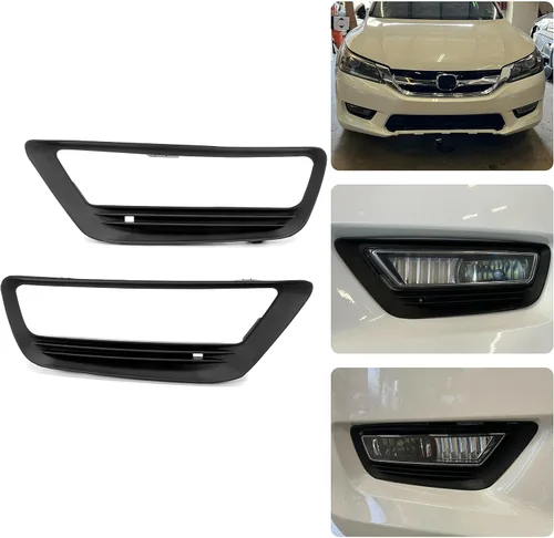 Miniatura 2 de HECASA Bisel de Moldura de Luz Antiniebla Negro Lado del Conductor y Pasajero Compatible con Honda Accord Sedan 2013-2015 Repuesto para HO1038111
