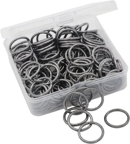 Miniatura 10 de 100 anillos de salto abiertos de 0.71 pulgadas, conectores de joyería de bronce para hallazgos de joyería, suministros de fabricación, pulseras