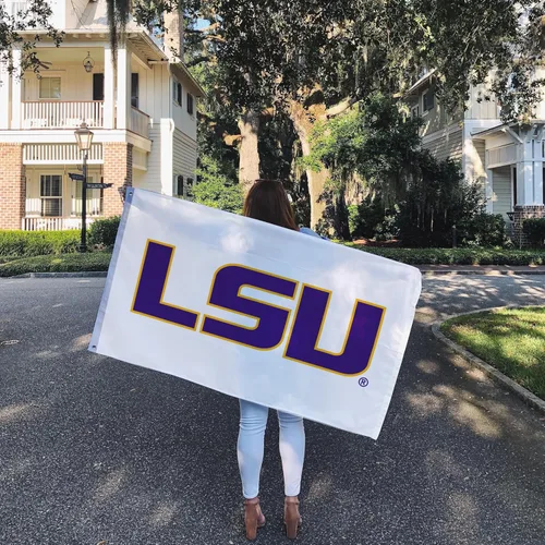 Miniatura 6 de Desert Cactus Bandera de la Universidad Estatal de Louisiana – Bandera de los Tigres LSU de 3 x 5 pies, tela duradera para interiores y exteriores