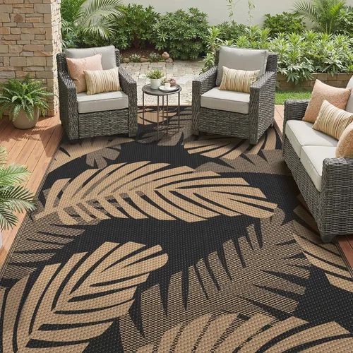 Miniatura 23 de GENIMO - Tapete reversible e impermeable para exteriores, en oferta, de paja de plástico, para áreas grandes, campamentos, RV, pícnics, terrazas