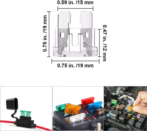 Miniatura 6 de Juego surtido de 36 fusibles de cuchilla de automóvil, fusibles de repuesto para automóviles, lanchas, camiones, SUV, automotrices