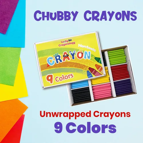 Miniatura 2 de Crayones de cera sin envolver, paquete a granel de 450 unidades, preclasificados en 9 colores vibrantes para niños y profesores, seguridad ASTM
