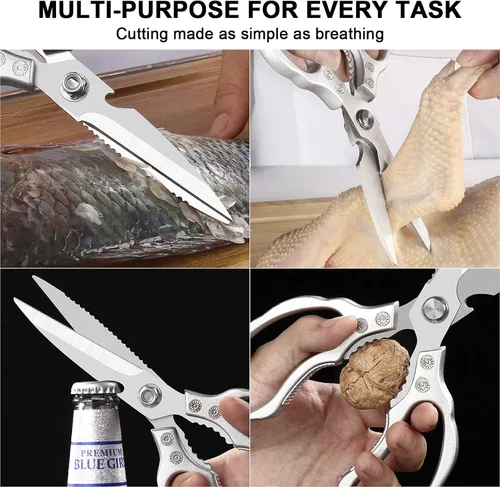 Miniatura 5 de CGBE Tijeras de cocina multiusos, tijeras de cocina resistentes aptas para lavavajillas para pollo, aves de corral, pescado, carne y hierbas
