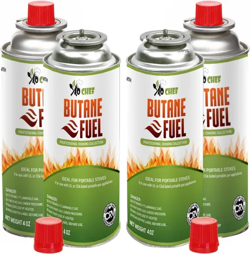 Miniatura 9 de Jo Chef Bote de combustible de butano, cilindro de butano, gas refinado puro para estufa de camping o soplete de crema Brulee 3 botes