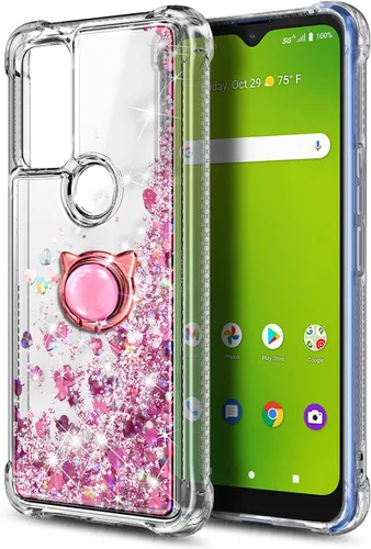 Miniatura 2 de NZND Funda para AT&T Radiant Max 5G, Cricket Dream 5G/AT&T Fusion 5G/Innovate 5G con protector de pantalla de vidrio templado, soporte