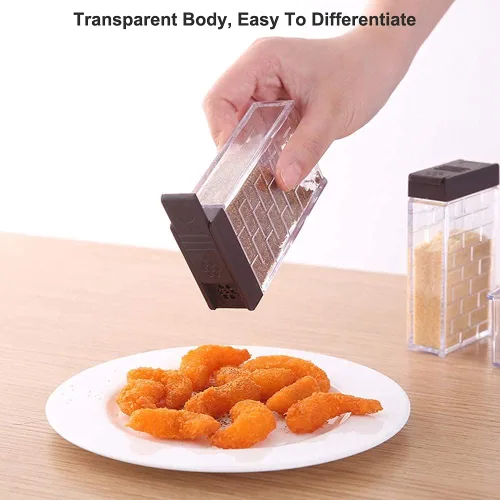 Miniatura 5 de Juego de 12 frascos para condimentos, salero y pimentero, juego de condimentos para condimentos, cajas dispensadoras de especias, botellas #UN