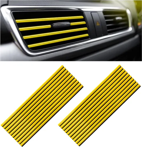 Miniatura 7 de Kewucn 20 PCS Tiras Decorativas para Rejillas de Aire Acondicionado de Coche, Impermeables y Flexibles para Decoración de Rejillas de Aire de Coche