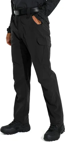 KFUBUO Pantalones cargo tácticos ligeros Ripstop para hombre, resistentes al agua, pantalones de trabajo para senderismo, ajuste relajado, color