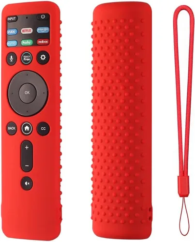 Miniatura 9 de Hi Color Funda de silicona para control remoto VIZIO XRT260 Smart TV, a prueba de golpes, antideslizante, cordón (negro)