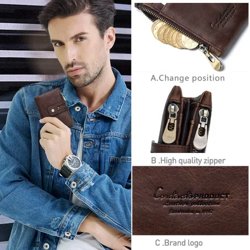 Miniatura 7 de Cartera para hombre, Café (Coffee1), Classic