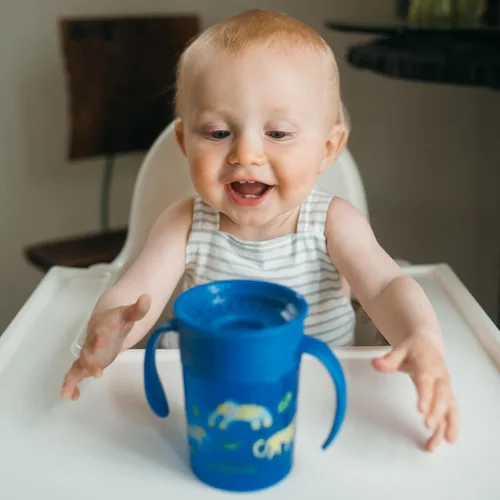 Miniatura 5 de Dr. Brown's Milestones™ Cheers360™ Taza, azul, de 7 oz (Paquete de 3)