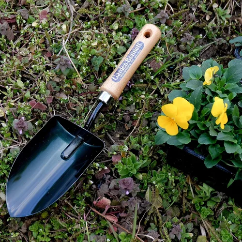Miniatura 3 de Garden Helper Herramienta de mano de paleta de jardín grande, pala de mano para plantar y trasplantar, hoja de acero japonés resistente, mango