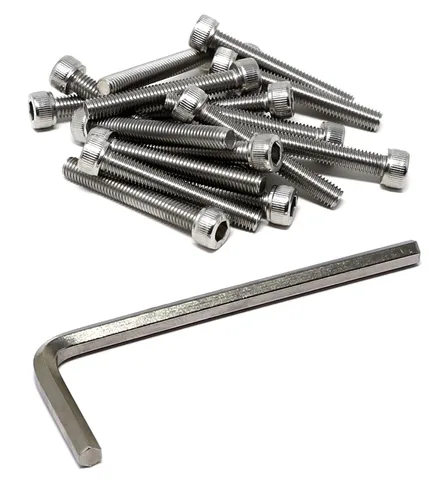Miniatura 43 de iexcell 25 piezas M4 x 60/65/70/75/3.150 in paso de rosca 0.028 in acero inoxidable 304 cabeza hexagonal Tornillos Tornillos surtido Kit