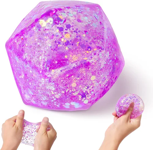 Miniatura 9 de Fidget Cube - Bola antiestrés, juguete sensorial de hielo para niños y adultos, alivio de la ansiedad, juguete para apretar azúcar de malta, juguete