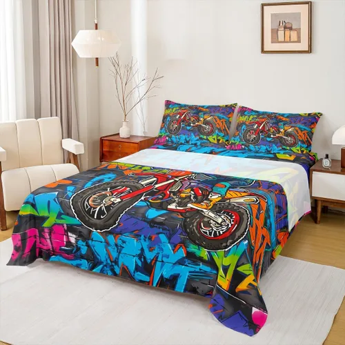 Miniatura 21 de Erosebridal Juego de sábanas y fundas de almohada para niños, diseño de camión de bomberos, color rojo, brillante, para maquinaria, camiones