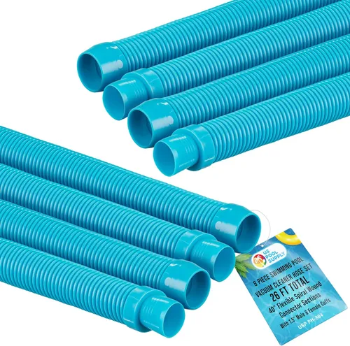 Miniatura 6 de U.S. Pool Supply Manguera de vacío de piscina, juego de mangueras de piscina de 8 piezas - secciones conectoras espirales enrolladas flexibles