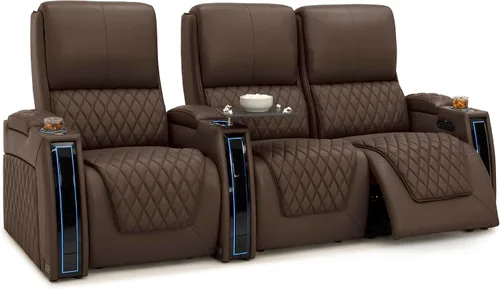 Miniatura 65 de Seatcraft Apex Zero-Gravity CoolZero - Asiento de cine en casa de cuero italiano, reposacabezas eléctrico, lumbar eléctrico, reclinable eléctrico
