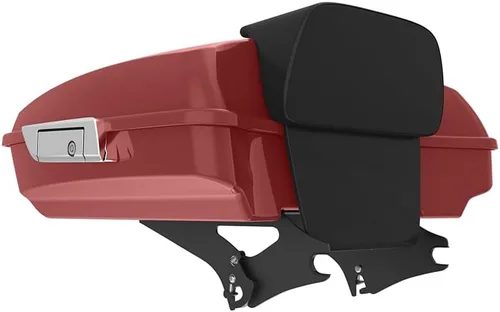 Miniatura 39 de King Tour Pack para Harley Alpine Green, cierre de paquete turístico, portaequipajes superior, soporte de montaje negro, placa de metal para Harley