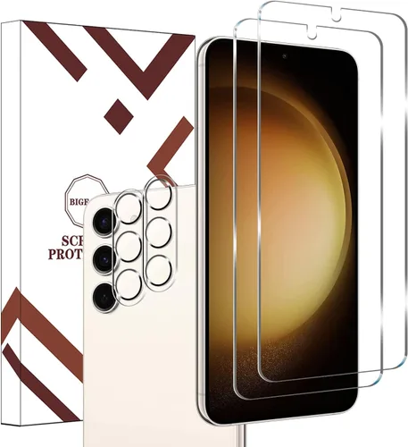 Miniatura 10 de BIGFACE Protector de pantalla de vidrio templado con privacidad para Galaxy S23 + protector de lente de cámara [2 + 2 unidades] [antiarañazos]