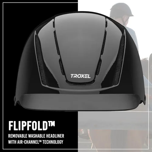 Miniatura 3 de Troxel Spirit - Casco de equitación de cobertura completa, diseño ajustable de perfil bajo, equipo de equitación de seguridad Negro