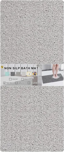 Miniatura 18 de Tapete antideslizante para bañera, tapete de baño antideslizante de 0.6 pulgadas, extra grueso, de secado rápido, tapete de ducha antideslizante