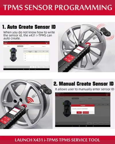 Miniatura 6 de LAUNCH X-431 i-TPMS Sistema de monitor de presión de neumáticos Herramienta de servicio con escáner X-431 y aplicación i-TPMS compatible
