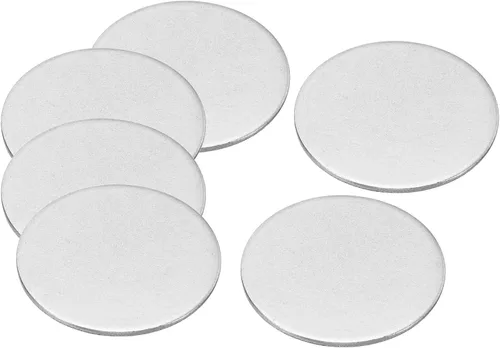 Miniatura 12 de PATIKIL Disco de acero redondo de metal estampado en blanco Etiquetas de disco de círculo redondo Placa de disco Círculo Metal Strike Plate DIY