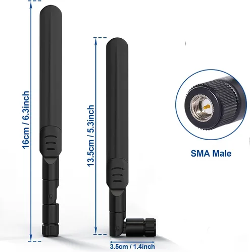 Miniatura 2 de Bingfu Antena de doble banda WiFi 2.4GHz 5GHz 5.8GHz 8dBi SMA macho (paquete de 2) para cámara IP de seguridad inalámbrica Vedio Grabadora