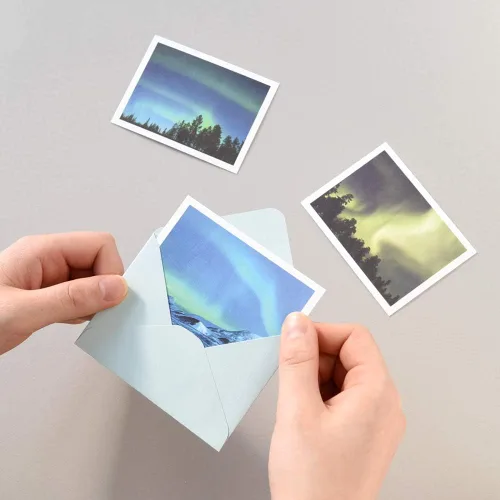 Miniatura 7 de Monolike Tarjeta día a día, Aurora - Mezcla de 36 minitarjetas individuales, 36 sobres, 36 calcomanías