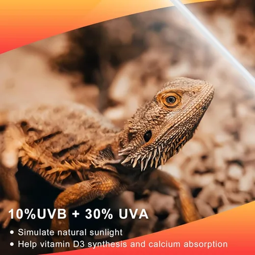 Miniatura 4 de LUCKY HERP T5 UVB - Paquete de 2 luces para reptiles UVB de 24 W, tubo de lámpara fluorescente UVA UVB, lámpara UVB para lagartos, tortugas, 24W