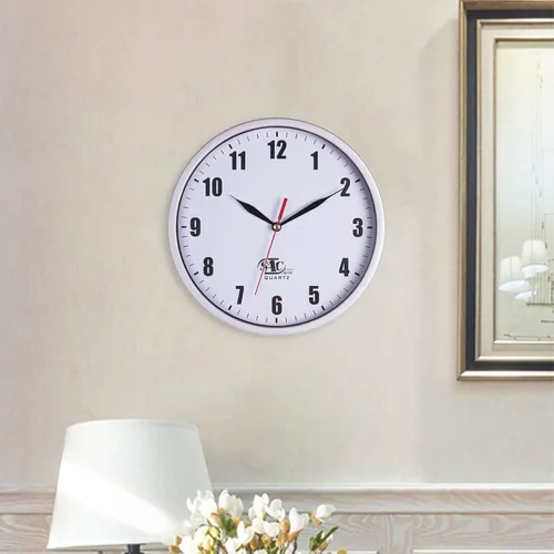 Miniatura 5 de SAC SMARTEN ARTS Reloj de pared silencioso con pilas, para niños, color blanco, sin tictac, fácil de leer, para baño, cocina, sala de estar, 02