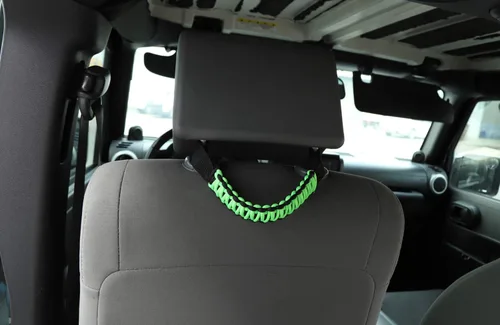 Miniatura 5 de YOCTM Asas de agarre para reposacabezas para Jeep Wrangler JK JKU Sports Sahara Freedom Rubicon X 2007-2018 y asa de agarre universal para asiento