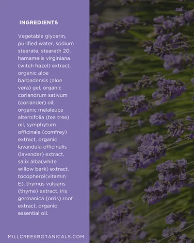 Miniatura 3 de Mill Creek Desodorante Cool Lavender (natural y orgánico) - 2.5oz.